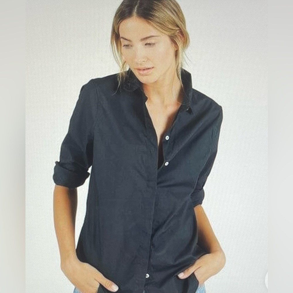 NWOT Everlane Concealed Front Button Up Cotton Long Sleeve Shirt - Size XS